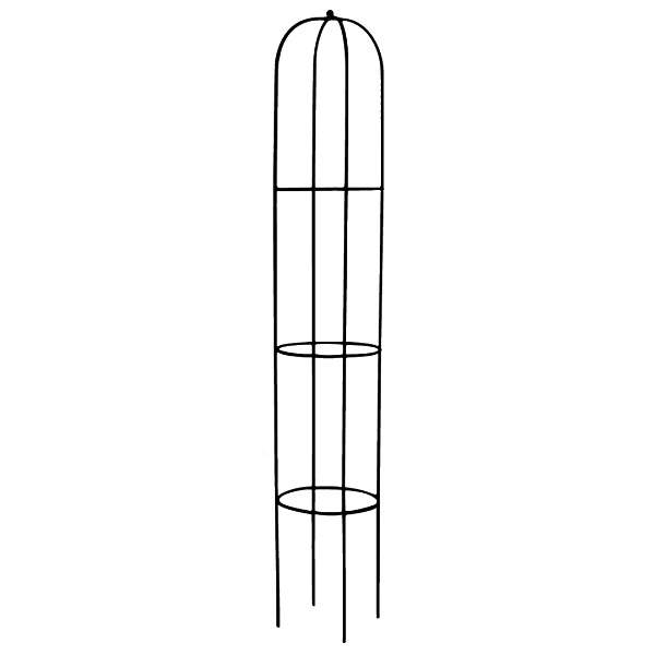 Levně Opora/obelisk MARICA kulatá kovová černá 240cm