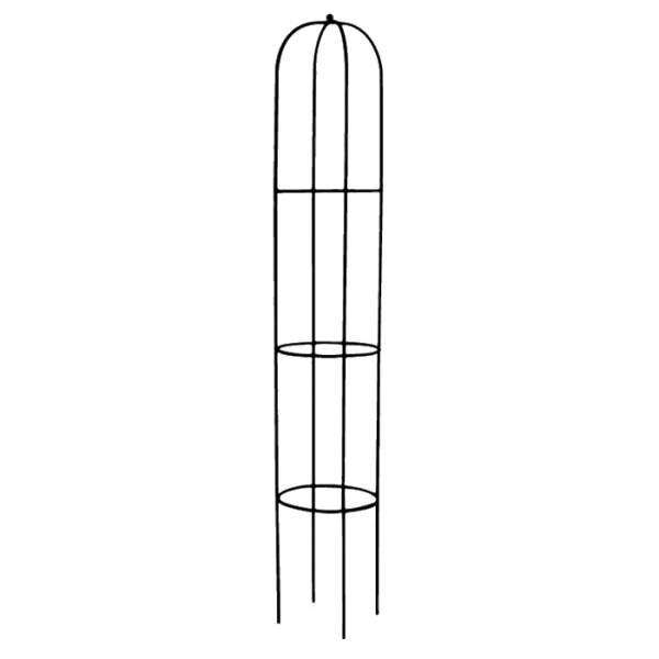 Levně Opora/obelisk MARICA kulatá kovová černá 90cm