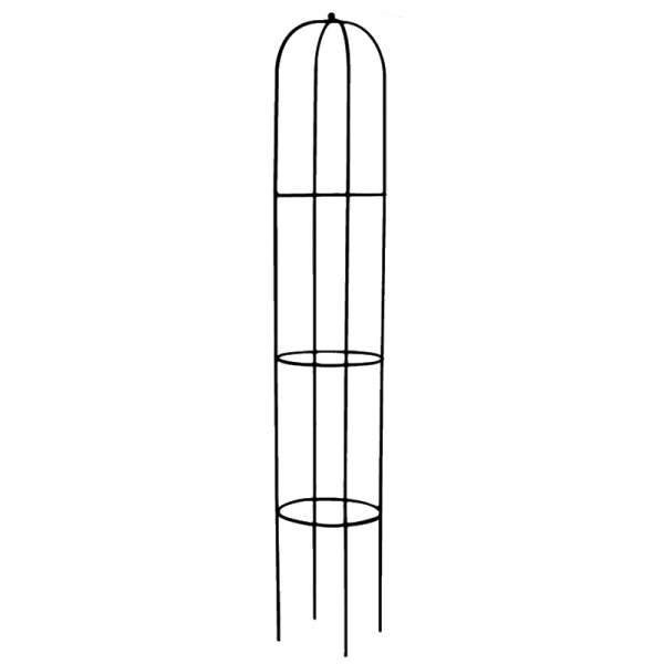 Levně Opora/obelisk MARICA kulatá kovová černá 140cm