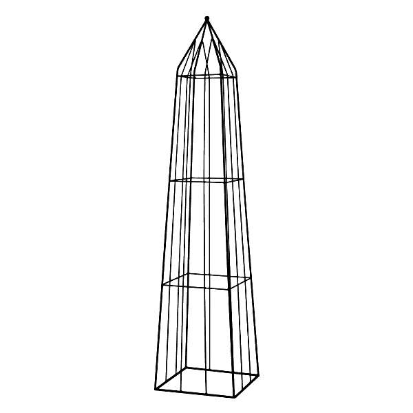 Levně Opora/obelisk BAIRON hranatá kovová černá 195cm