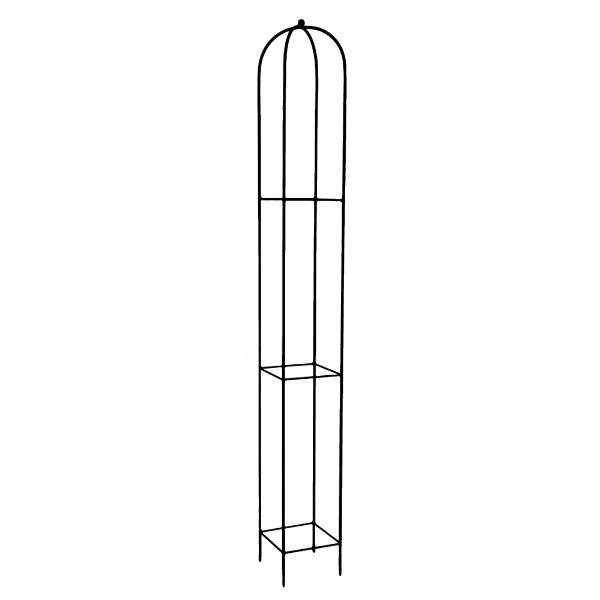 Levně Opora/obelisk BENONNI hranatá kovová černá 150cm