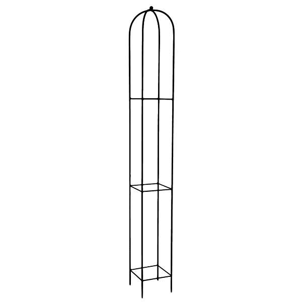 Levně Opora/obelisk BENONNI hranatá kovová černá 175cm