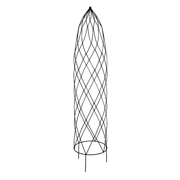 Levně Opora/obelisk PIA kulatá kovová černá 30x150cm
