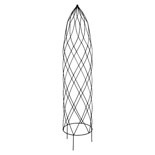 Levně Opora/obelisk PIA kulatá kovová černá 35x170cm