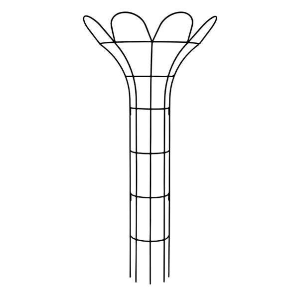 Levně Opora pro rostliny VESDRE půlkruhová kovová černá 120cm