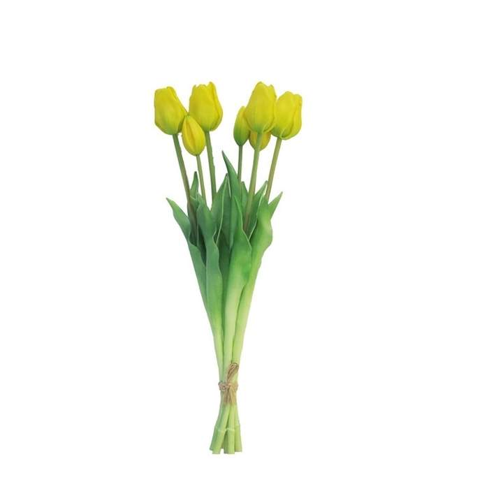 Levně Tulipán SALLY svazek umělý 7ks žlutý 47cm
