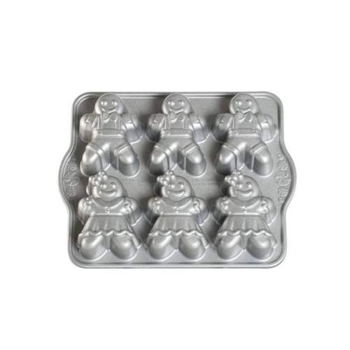 Levně Forma pečící na mini bábovky Perníček NORDIC WARE stříbrná 31x25cm