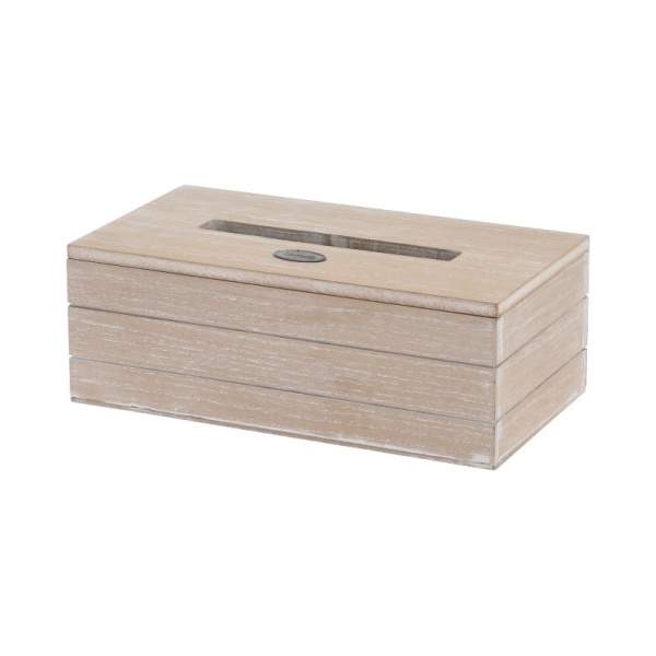 Levně Box na papírové kapesníky dřevo hnědá 25cm