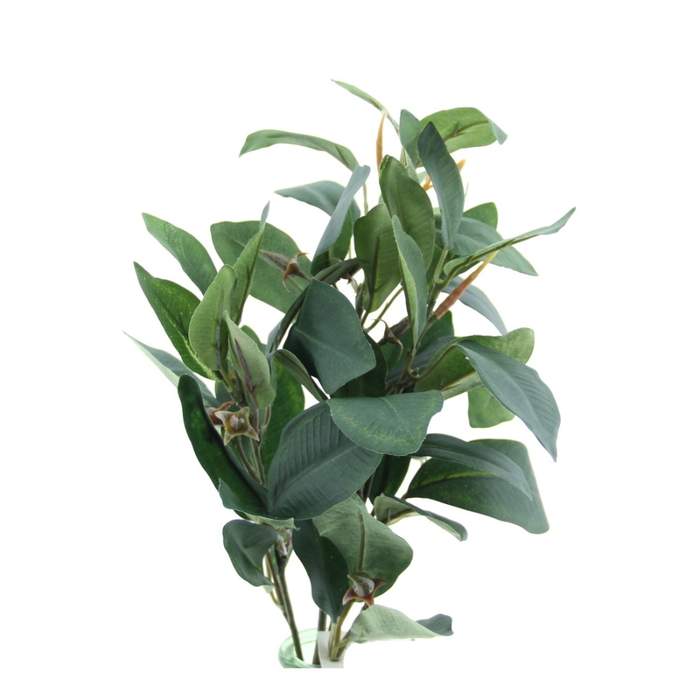 Levně Magnolie větev s listy umělá zelená 68cm