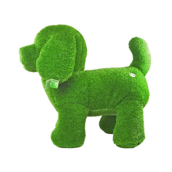 Levně Pes stojící z umělého trávníku (polyesteru) zelený 100cm