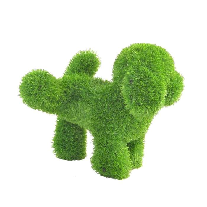 Levně Pes čůrající z umělého trávníku (polyesteru) zelený 50cm