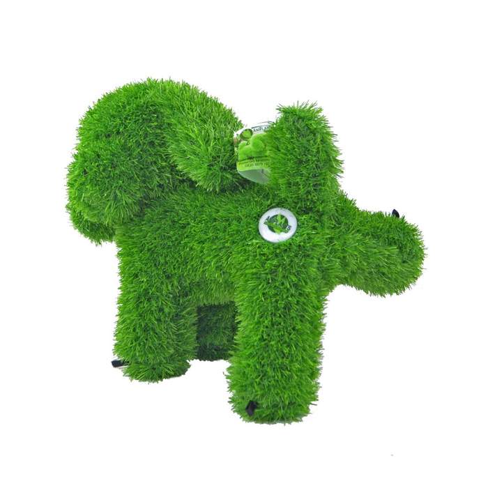 Levně Pes čůrající z umělého trávníku (polyesteru) zelený 35cm