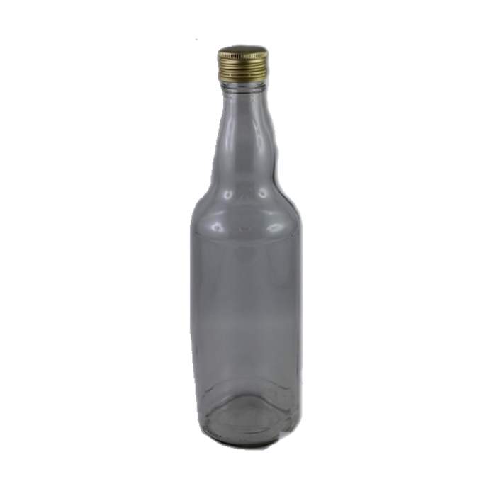 Levně Lahev s kovovým víčkem skleněná 500ml